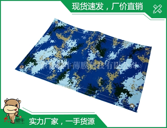深圳蓝色迷彩硅布